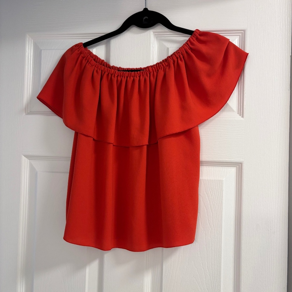 Wilfred Off The Shoulder Crepe Silk Shirt - Size XS